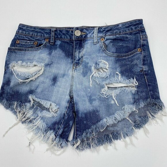 Aeropostale Sz 4 Bayla Distressed Bleached Cut Off - Picture 1 of 8